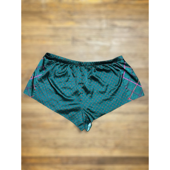Victoria's Secret Women's Medium Green Silky Sleepwear Pajama Shorts Y2K Comfy - Picture 2 of 8